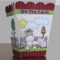 6 x Open Top Gift / Popcorn Style Box..  " On the Farm " ..  DIY