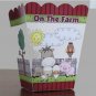 6 x Open Top Gift / Popcorn Style Box..  " On the Farm " ..  DIY