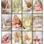 12 x Bunny Gift Tags / Images .. Peter Rabbit .. Benjamin Bunny .Party ..Shower