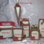 Christmas Poinsettia Coordinated Box Set .. Gift Treat Party