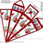 2 x Christmas Mouse Cone / Icicle Gift / Treat Box ..Small size