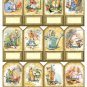 12 x Peter Rabbit Gift Tags #3 .. Baby Shower .. Birthday