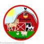 12 x Round Farm Animal Theme Gift Tags or Cupcake Toppers #2 .. Treat .. Party