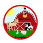 12 x Round Farm Animal Theme Gift Tags or Cupcake Toppers #2 .. Treat .. Party