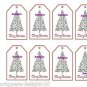 8 x Christmas Gift Tags / Images .. Tree .. " Merry Christmas "