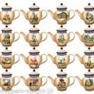 16 x  Alice in Wonderland Teapot Images .. cards .. Scrapbooking .. Craft