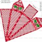 2 x Christmas Holly and Red Stripes . Cone / Icicle Gift / Treat Box ..Small