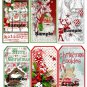 12 x Festive Christmas Gift Tags / Images .. Smaller Size