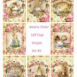 8 x Floral Gift Tags / Images #2  Peter Rabbit & other Beatrix Potter Characters