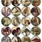 20 x Round Gift Tags or Cupcake Toppers .. Horses ... Party .. Birthday