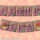 Alice In Wonderland Party / Wedding Bunting / Banner Flags " KITCHEN TEA " #2