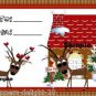 9 x Christmas Reindeer and Snowman Gift Tags / Images .. " North Pole "