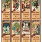 6 xSheets Christmas Bookmarks / Images .. Vintage Children Scenes ..48 bookmarks