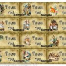 Alice in Wonderland Gift Tags / Images # 1 ... " THANK YOU "