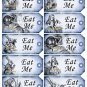 40 x Alice in Wonderland Blue Gift Tags / Images  .. " Eat Me " .. Mini Size