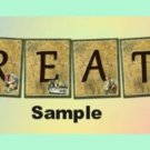 Alice In Wonderland Party / Wedding Bunting / Banner Flags " TREATS "