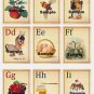 Vintage Alphabet Cards Set 1 .. Reproduction.. Cards..Scrapbooking