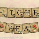 Alice In Wonderland Party / Wedding Bunting / Banner Flags " KITCHEN TEA "