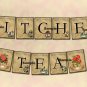 Alice In Wonderland Party / Wedding Bunting / Banner Flags " KITCHEN TEA "