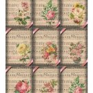 9 x Vintage Look Sheet Music and Flowers Gift Tags  /Images .. Birthday