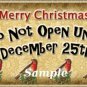12 x Christmas Gift Tags / Images .. " Do Not Open Until December 25th "