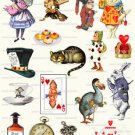 Alice in Wonderland Theme Image / Background #1 .. Cards ..Scrapbooking .. Craft