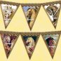 18 x Vintage Look HORSE images Bunting / Banner Flags ..250gsm Cardstock