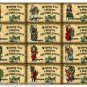 12 x Christmas Gift Tags / Images .. " Wishing You a Magical Christmas Season "