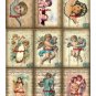 9 x Vintage Angels Gift Tags / Images .. Christening .. Christmas .. Birthday