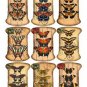 9 x Butterfly Gift Tags / Images... Spool of Thread Shape