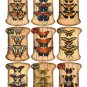 9 x Butterfly Gift Tags / Images... Spool of Thread Shape