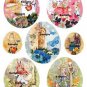 7 x Egg Shape Peter Rabbit .. Bunnies Gift Tags / Images .. Craft .. Baby Shower