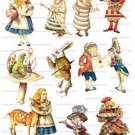 Alice in Wonderland Theme Image / Background #2 .. Cards ..Scrapbooking .. Craft