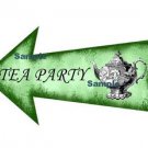Green Alice in Wonderland Arrow Shape Sign ... "  TEA PARTY "