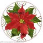 12 x Christmas Cupcake Toppers / Gift Tags Poinsettia .. Non Edible..Cardstock