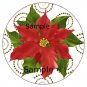 12 x Christmas Cupcake Toppers / Gift Tags Poinsettia .. Non Edible..Cardstock