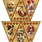 18 x Dog Puppy images Bunting / Banner Flags ..250gsm Cardstock