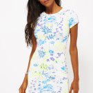 Flower Print Curved Hem Shift Dress Ex-Branded (RP 234719) Flower Print Curved Hem Shift Dress Ex-Branded (RP 234719)