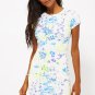 Flower Print Curved Hem Shift Dress Ex-Branded (RP 234719)