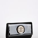 Patent Clutch Bag with Gold Coloured Design (RP316213)