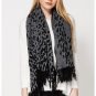 Leopard Spot Design Fringe Warm Wide Scarf (RP313375)