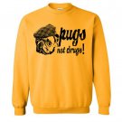 Pugs Not Drugs Funny Sweater Flex Fleece Pullover Classic Sweatshirt - S M L Xl and Xxl