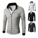 Fashion Mens Slim Button Cotton Knit V-Neck Casual Jumper Sweater Cardigan Coat