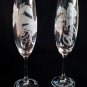 Wedding Glass Two Hand Engraved Champagne Flutes