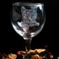Engraved little kittens on vine glasses