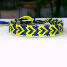 Yellow & Blue Handmade Heart Friendship Bracelet