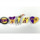 BRAND NEW (5) KOBE BRYANT LOS ANGELES LAKERS RUBBER SHOE SANDAL JERSEY CROC CHARMS PINS