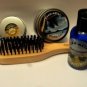 Beard Oil Kit, 4 pcs. 2oz BEARD OIL, 2oz Balm, 1oz Moustache Wax, Boar Brush