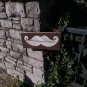 reclaimed ,rusty metal decor, moustache wall plaque, steampunk, rustic, man cave