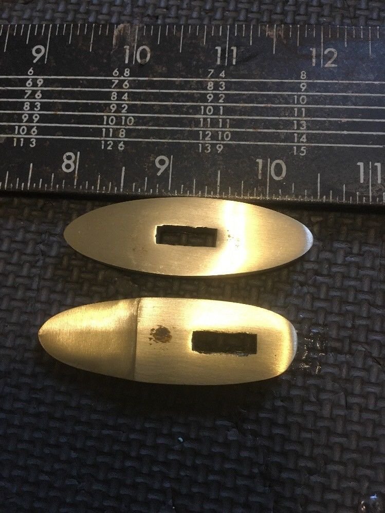 2 Bowie Solid Brass Finger Guards Knife Making Supplies Parts Pummel